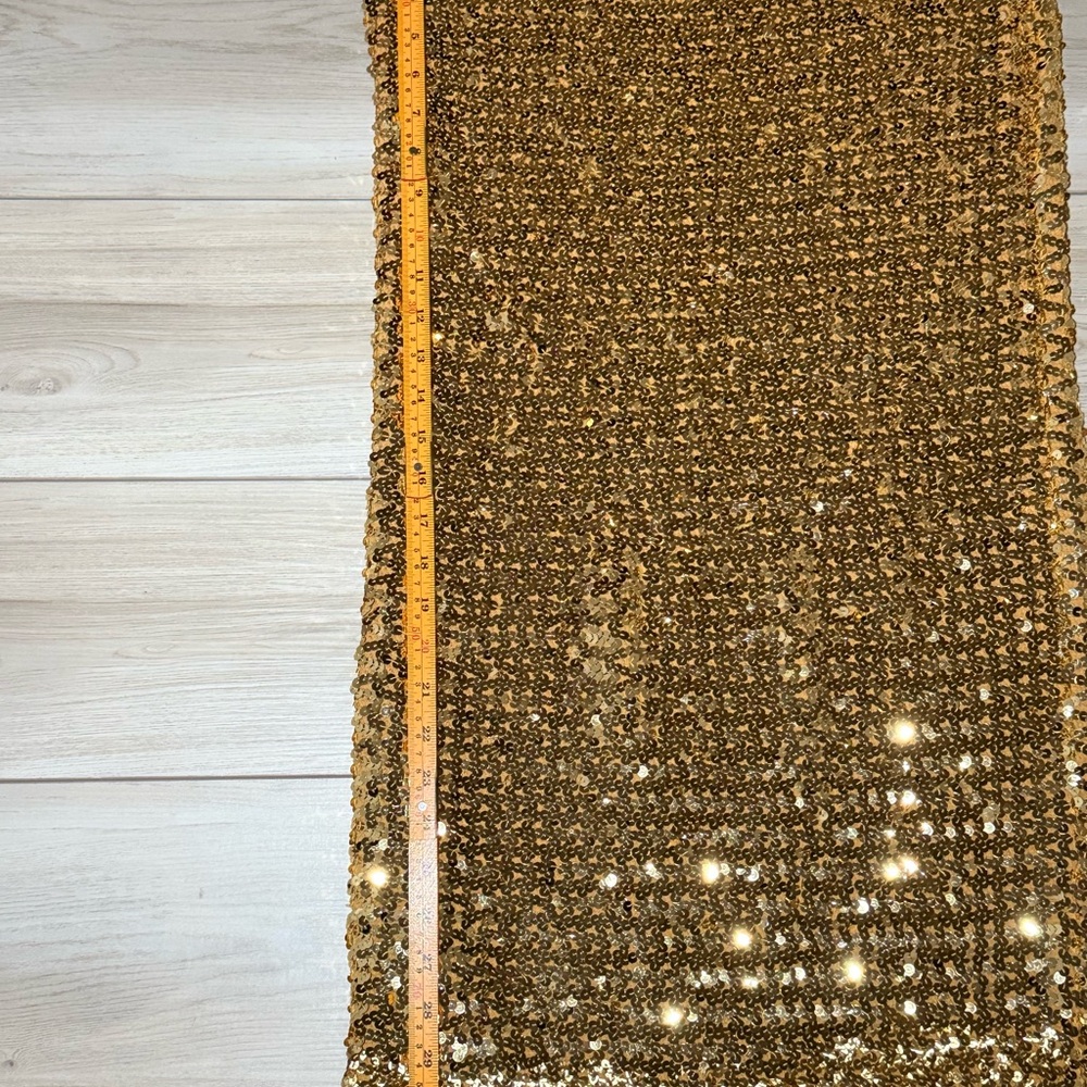 Gold Sequin Stretch Mini Party Dress MPC Vintage Large - Picture 4 of 8